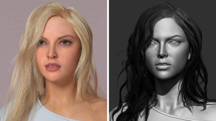 Beautiful ultra-realistic 3d rendering character des